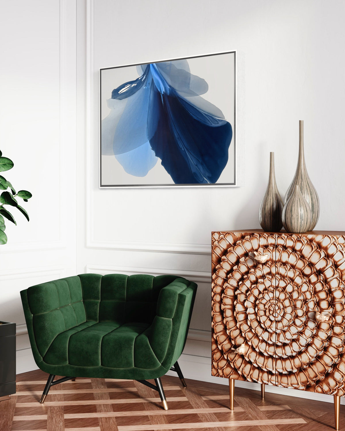 Modern Fine Art for Home Decor Abstract Watercolor Painting Kfïat 30x40" by Marta Spendowska