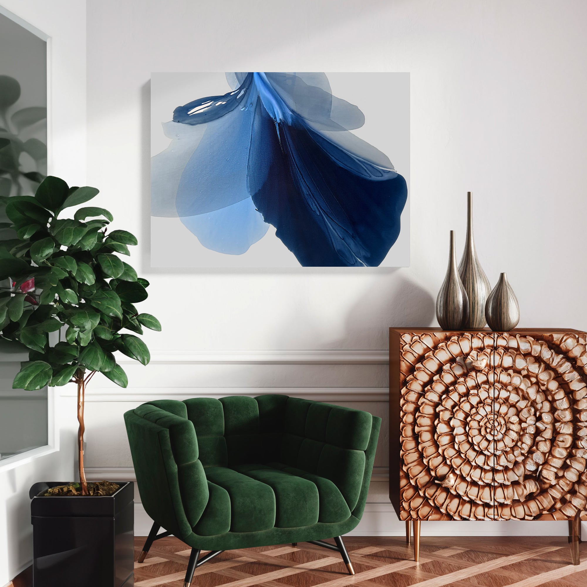 Modern Fine Art for Home Decor Abstract Watercolor Painting Kfïat 30x40" by Marta Spendowska