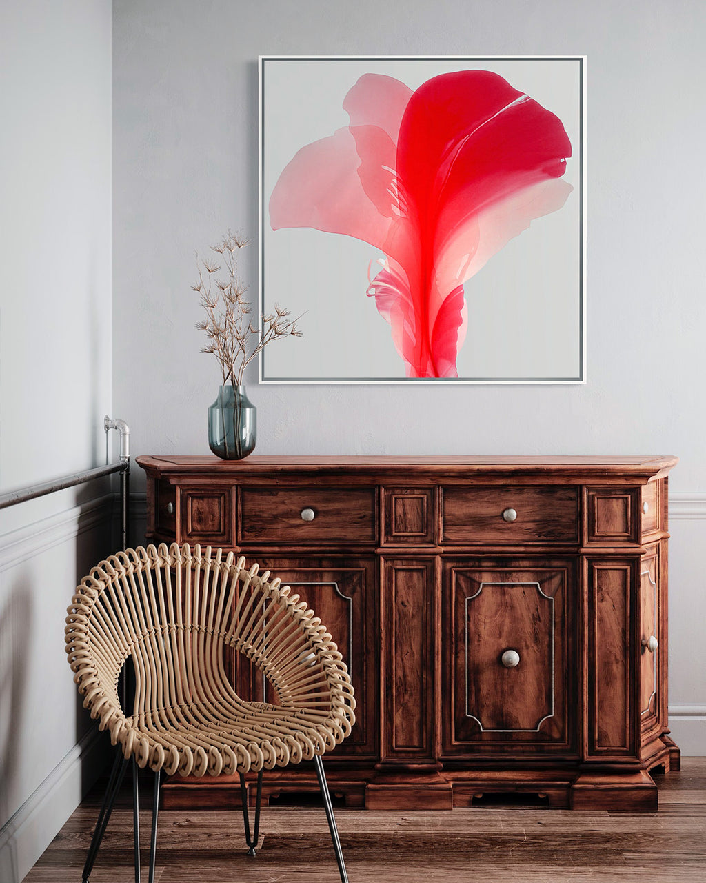 Modern Fine Art for Home Decor Abstract Watercolor Painting Kref 42x42" by Marta Spendowska