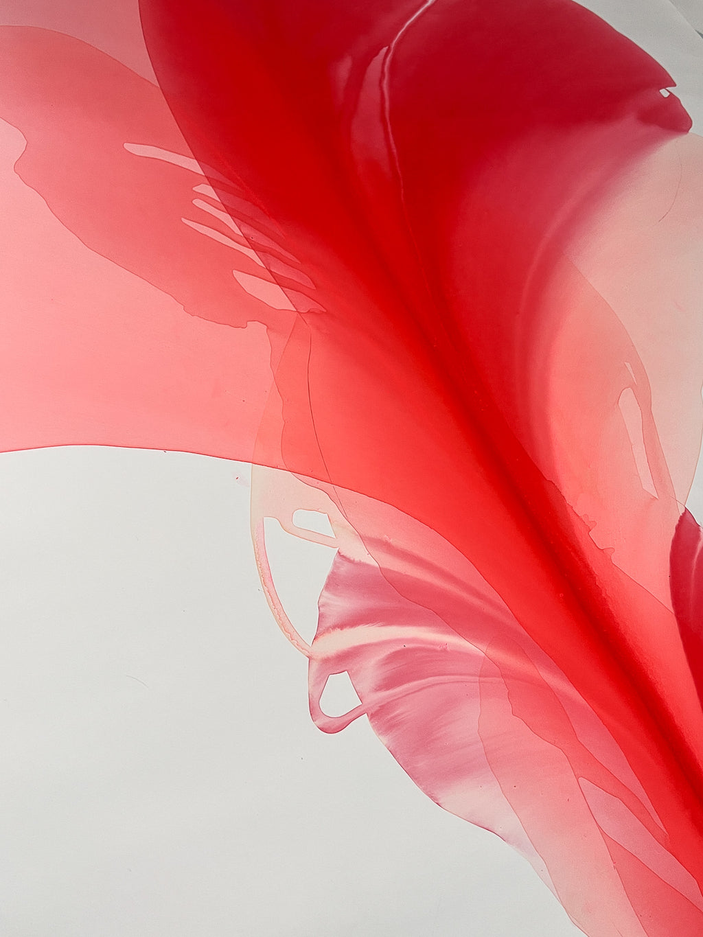 Modern Fine Art for Home Decor Abstract Watercolor Painting Kref 42x42" by Marta Spendowska