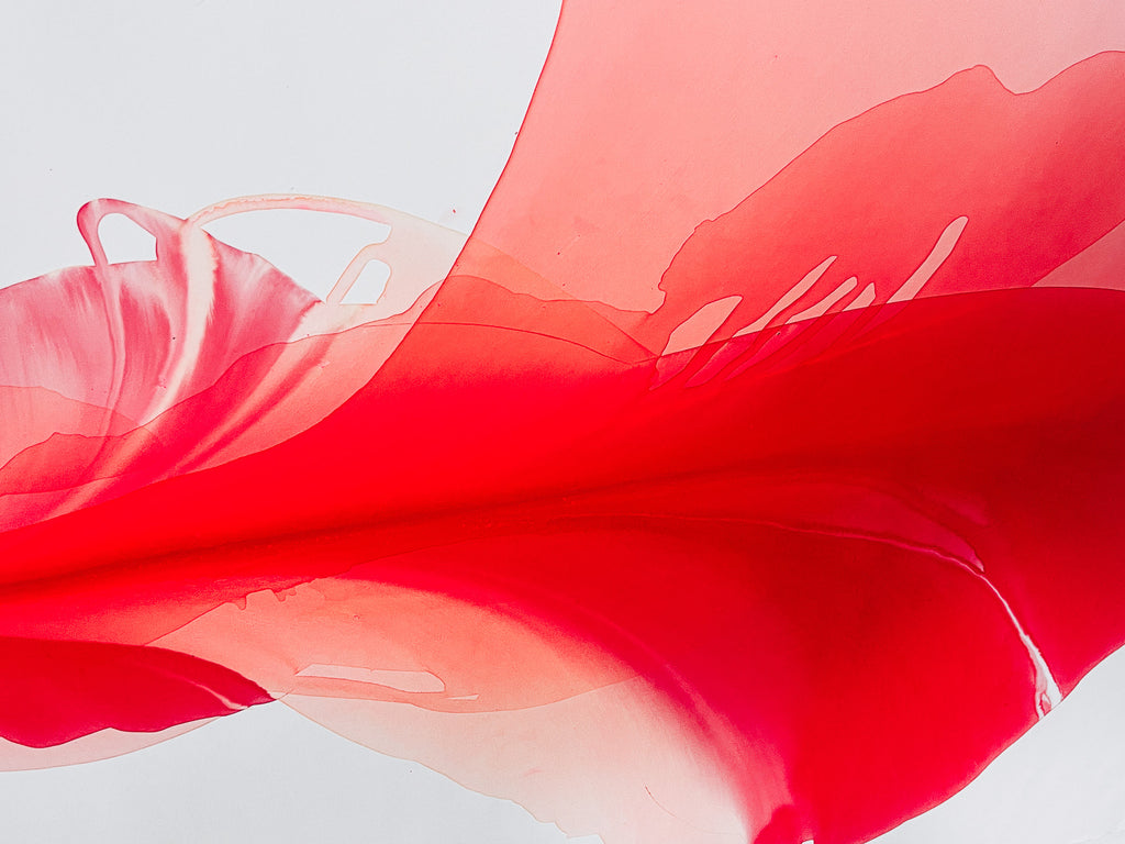 Modern Fine Art for Home Decor Abstract Watercolor Painting Kref 42x42" by Marta Spendowska