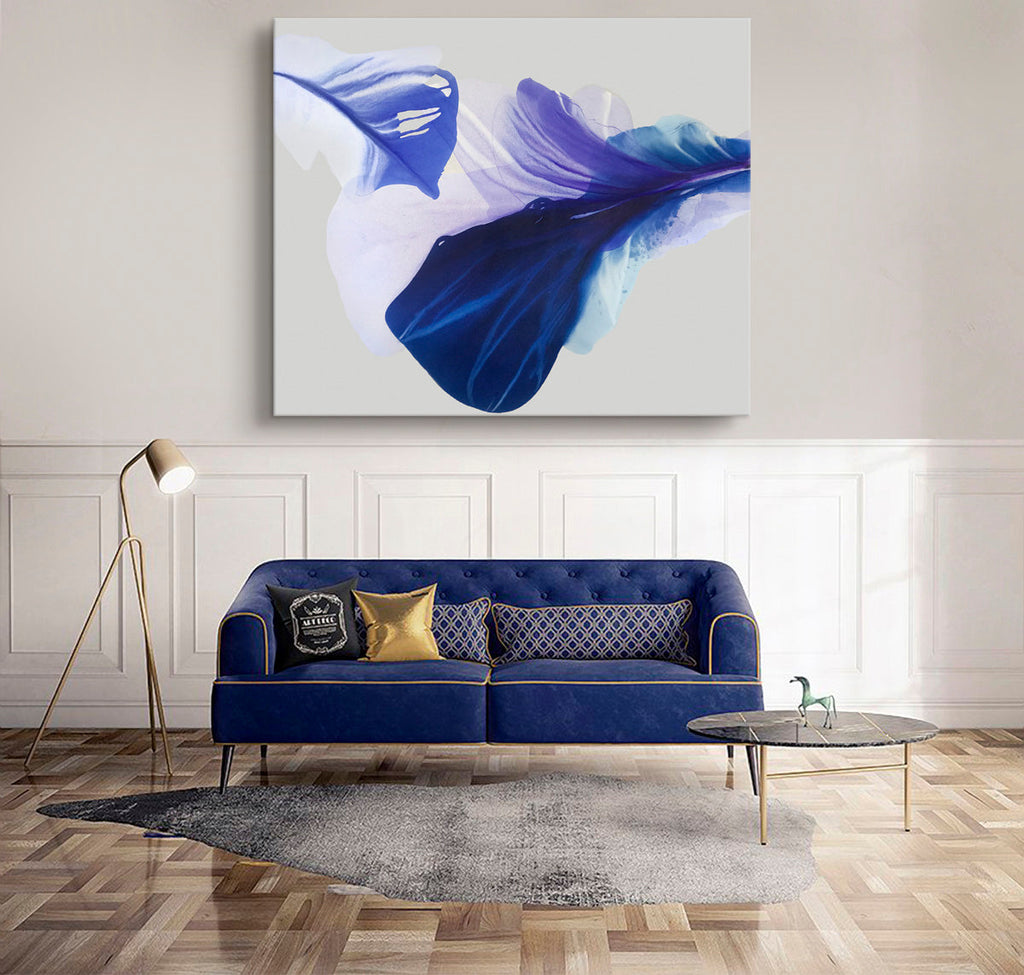 Modern Fine Art for Home Decor Abstract Watercolor Painting Like Peacock birds 60x50" by Marta Spendowska