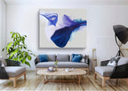 Modern Fine Art for Home Decor Abstract Watercolor Painting Like Peacock birds 60x50" by Marta Spendowska