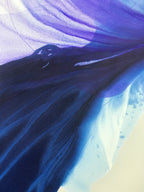 Modern Fine Art for Home Decor Abstract Watercolor Painting Like Peacock birds 60x50" by Marta Spendowska