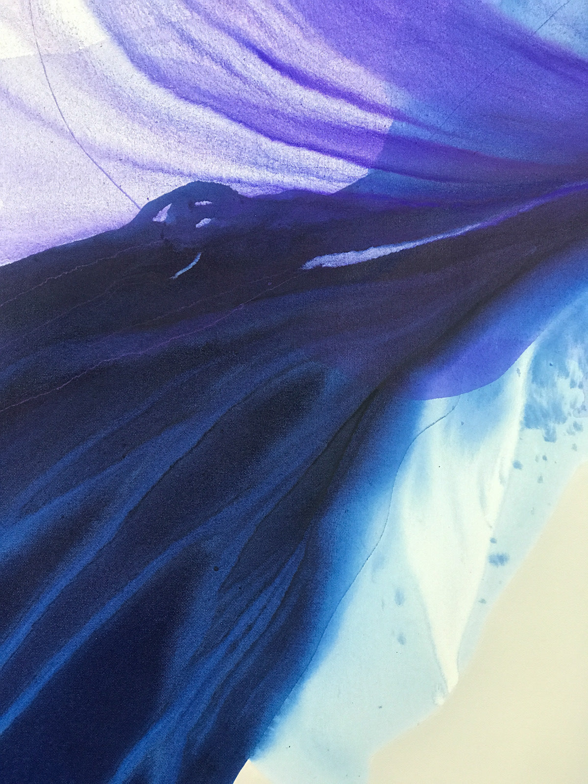 Modern Fine Art for Home Decor Abstract Watercolor Painting Like Peacock birds 60x50" by Marta Spendowska