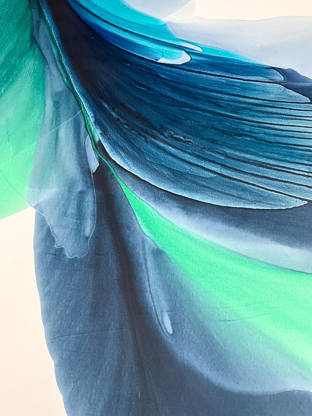 Modern Fine Art for Home Decor Abstract Watercolor Painting Lota 30x40" by Marta Spendowska