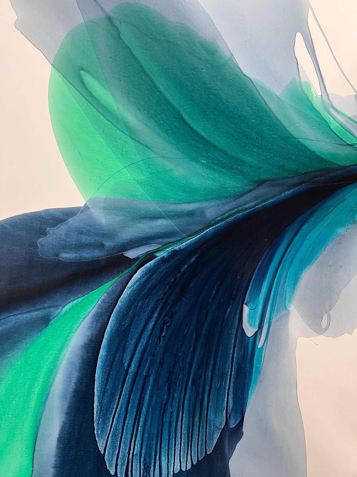 Modern Fine Art for Home Decor Abstract Watercolor Painting Lota 30x40" by Marta Spendowska