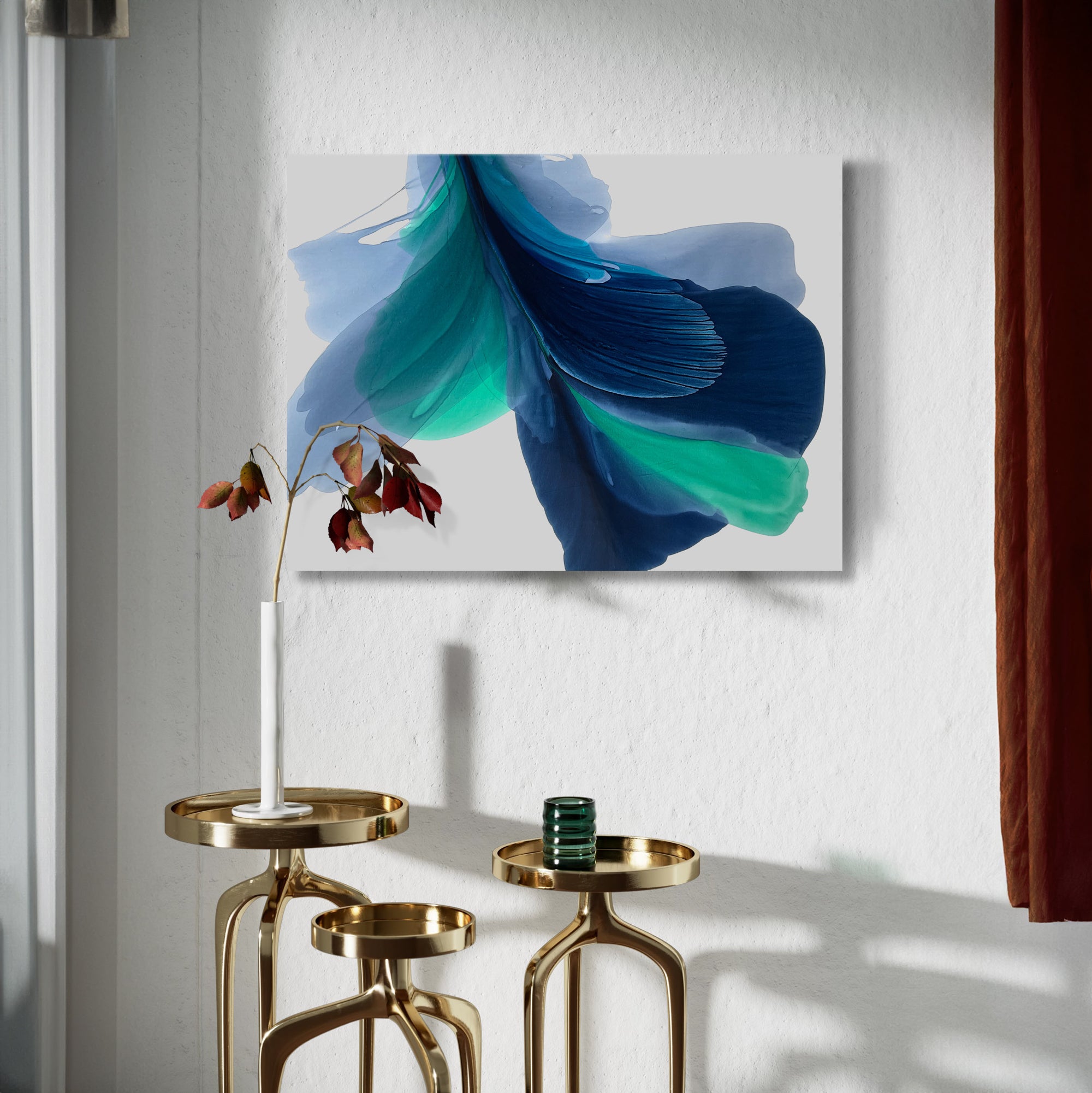 Modern Fine Art for Home Decor Abstract Watercolor Painting Lota 30x40" by Marta Spendowska