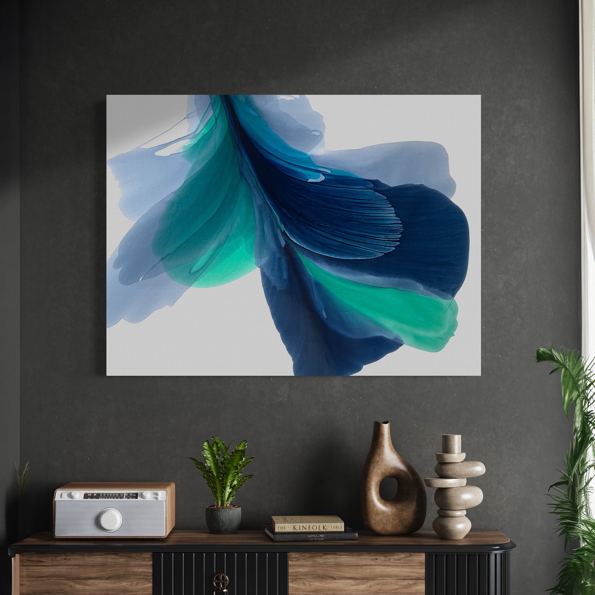 Modern Fine Art for Home Decor Abstract Watercolor Painting Lota 30x40" by Marta Spendowska