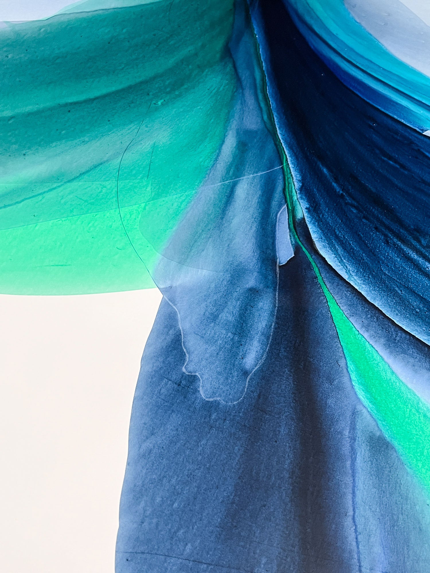 Modern Fine Art for Home Decor Abstract Watercolor Painting Lota 30x40" by Marta Spendowska