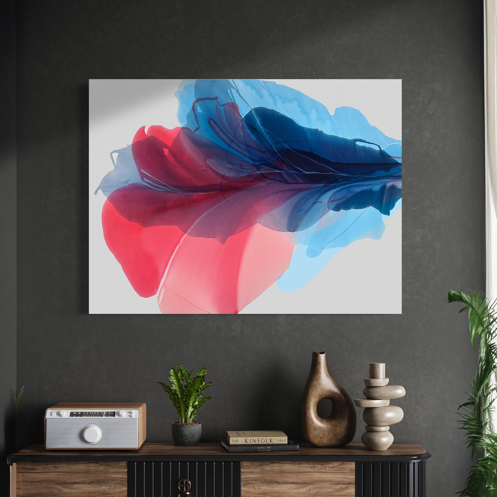 Modern Fine Art for Home Decor Abstract Watercolor Painting Lusta 30x40" by Marta Spendowska