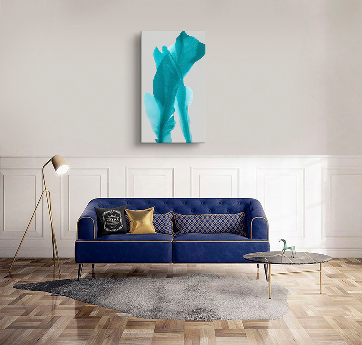 Modern Fine Art for Home Decor Abstract Watercolor Painting The fragrance of tomorrow's premonition 40x23" by Marta Spendowska