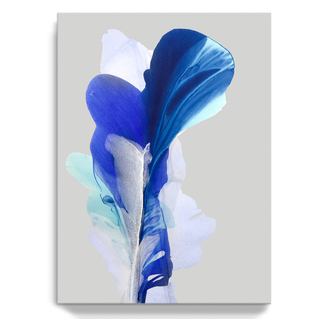 Modern Fine Art for Home Decor Abstract Watercolor Painting The journey of innocent blue 48x36" by Marta Spendowska