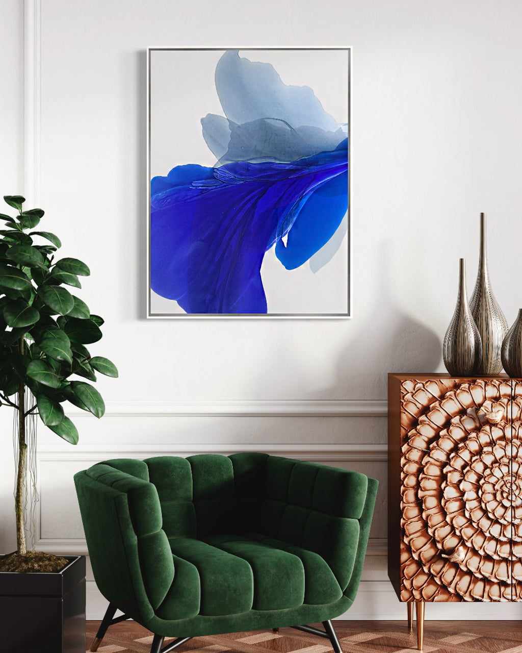 Modern Fine Art for Home Decor Abstract Watercolor Painting Vera 30x40" by Marta Spendowska