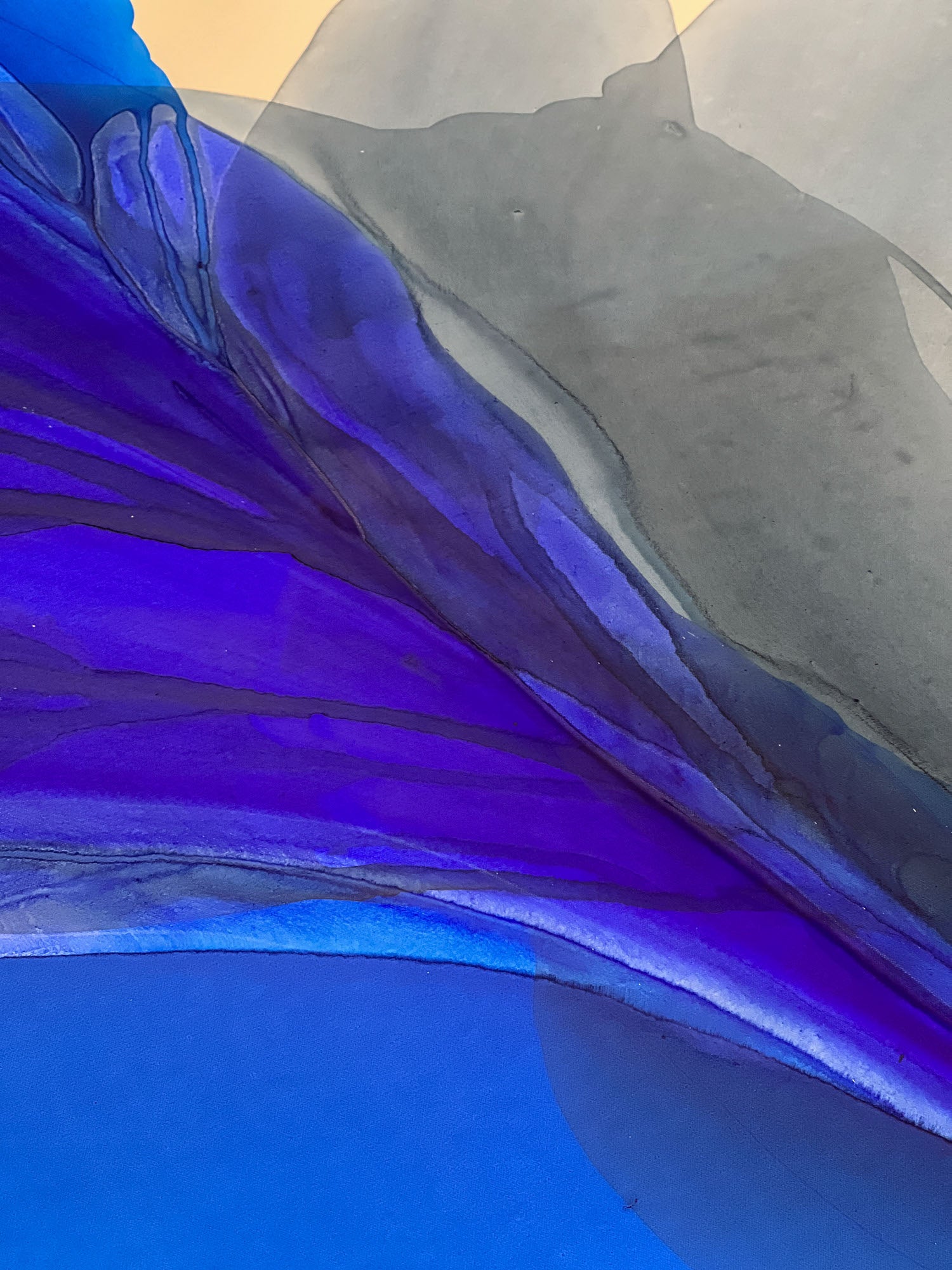 Modern Fine Art for Home Decor Abstract Watercolor Painting Vera 30x40" by Marta Spendowska