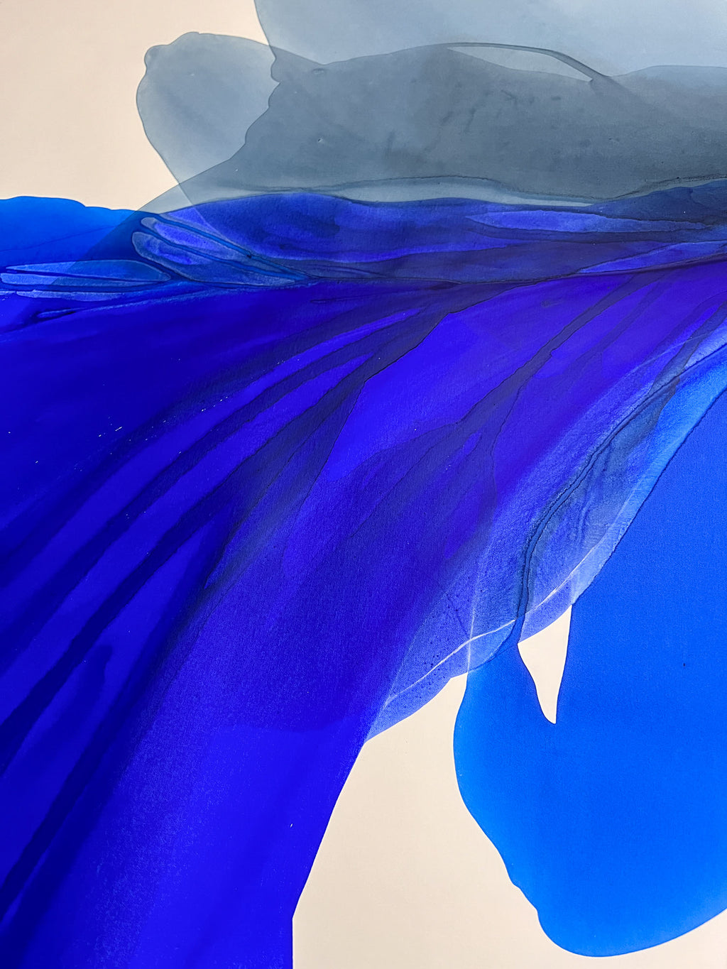 Modern Fine Art for Home Decor Abstract Watercolor Painting Vera 30x40" by Marta Spendowska