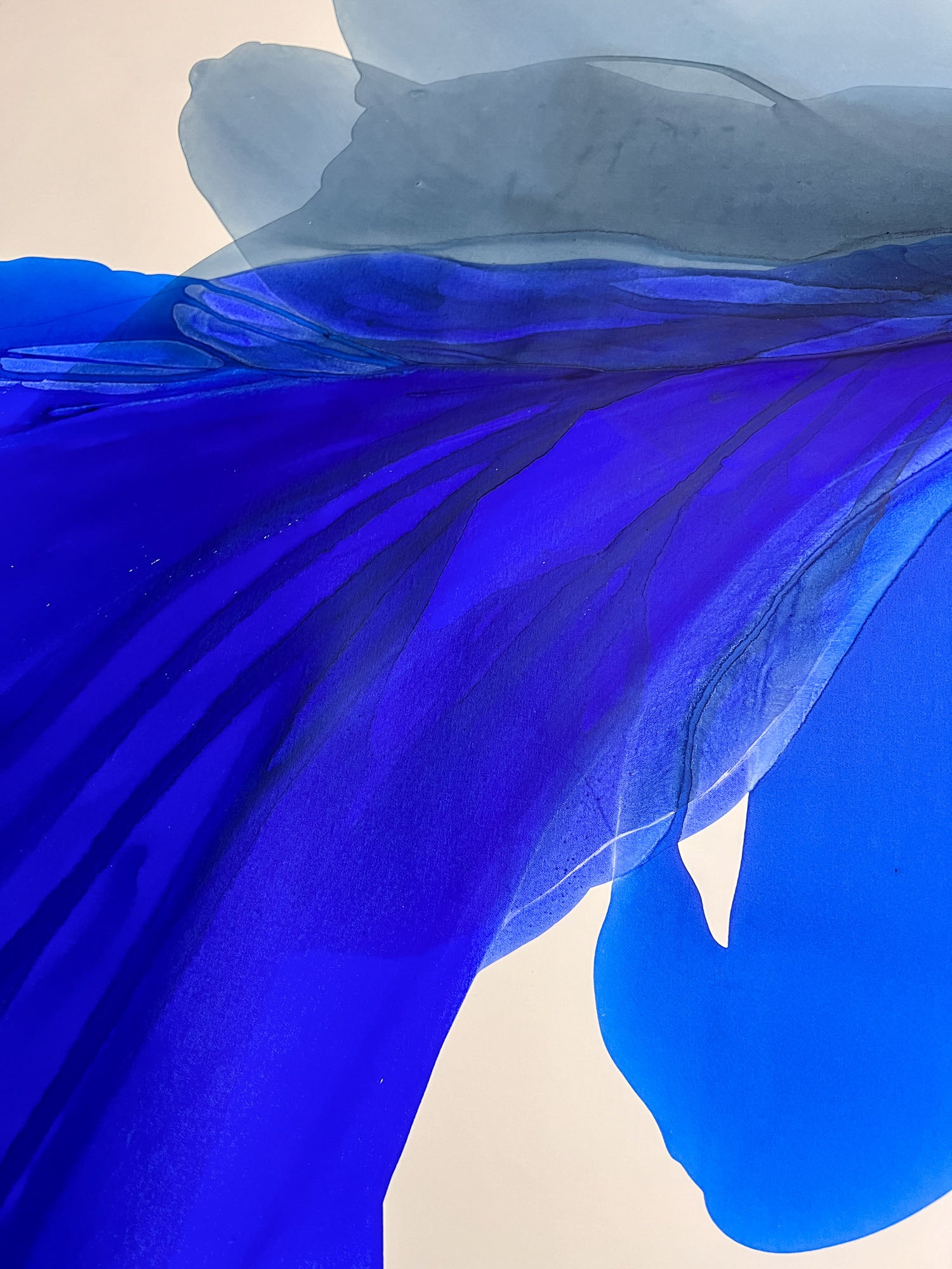 Modern Fine Art for Home Decor Abstract Watercolor Painting Vera 30x40" by Marta Spendowska