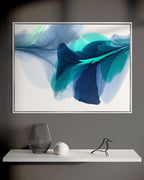 Modern Fine Art for Home Decor Abstract Watercolor Painting Voda 30x40" by Marta Spendowska