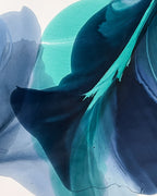 Modern Fine Art for Home Decor Abstract Watercolor Painting Voda 30x40" by Marta Spendowska