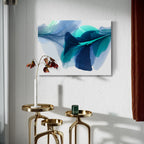 Modern Fine Art for Home Decor Abstract Watercolor Painting Voda 30x40" by Marta Spendowska