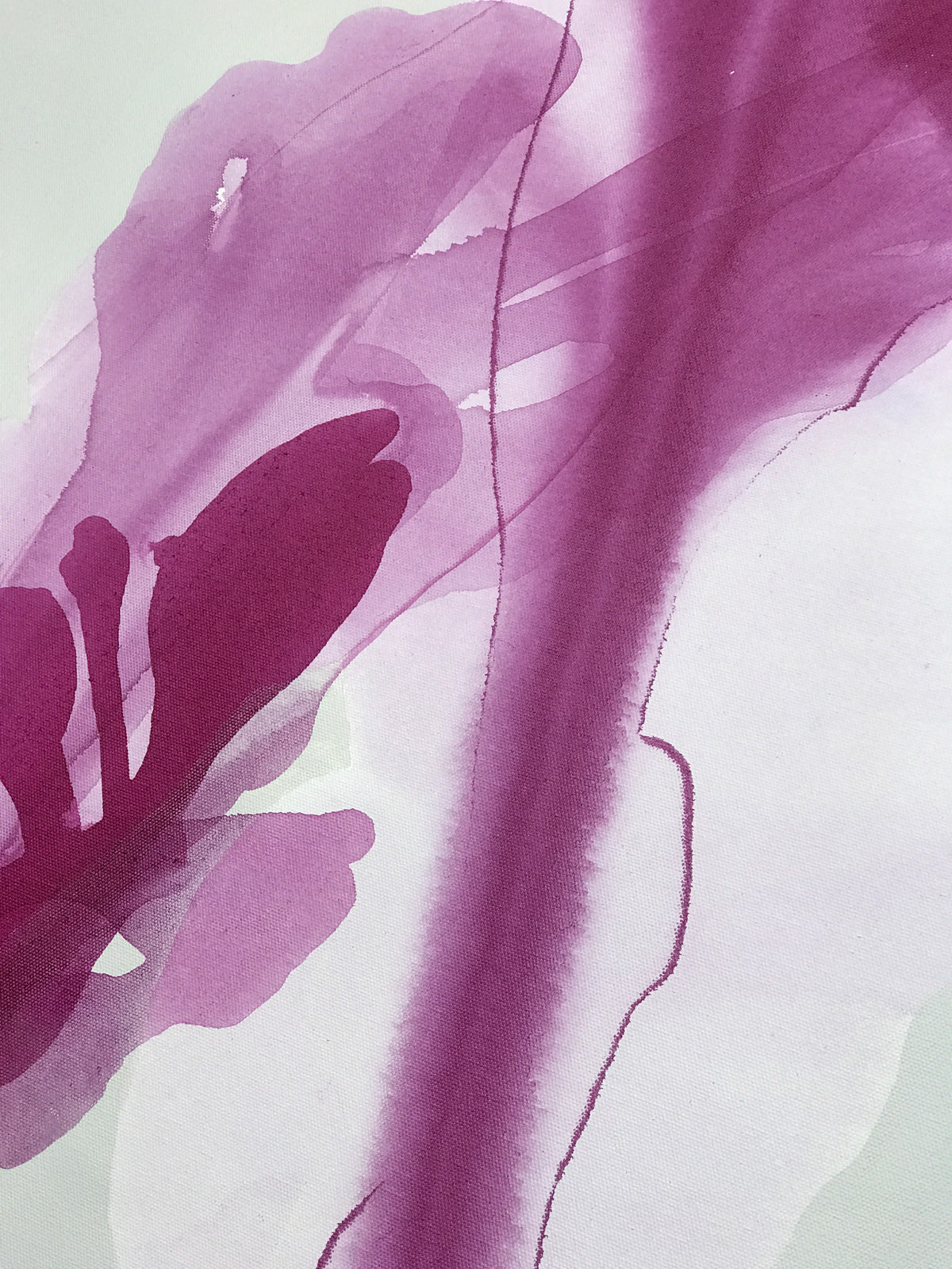 Modern Fine Art for Home Decor Abstract Watercolor Painting Why don't we blow a kiss 36x24" by Marta Spendowska