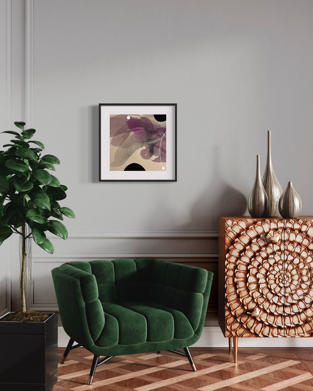 Modern Fine Art for Home Decor Might dare to touch 16x16" by Marta Spendowska