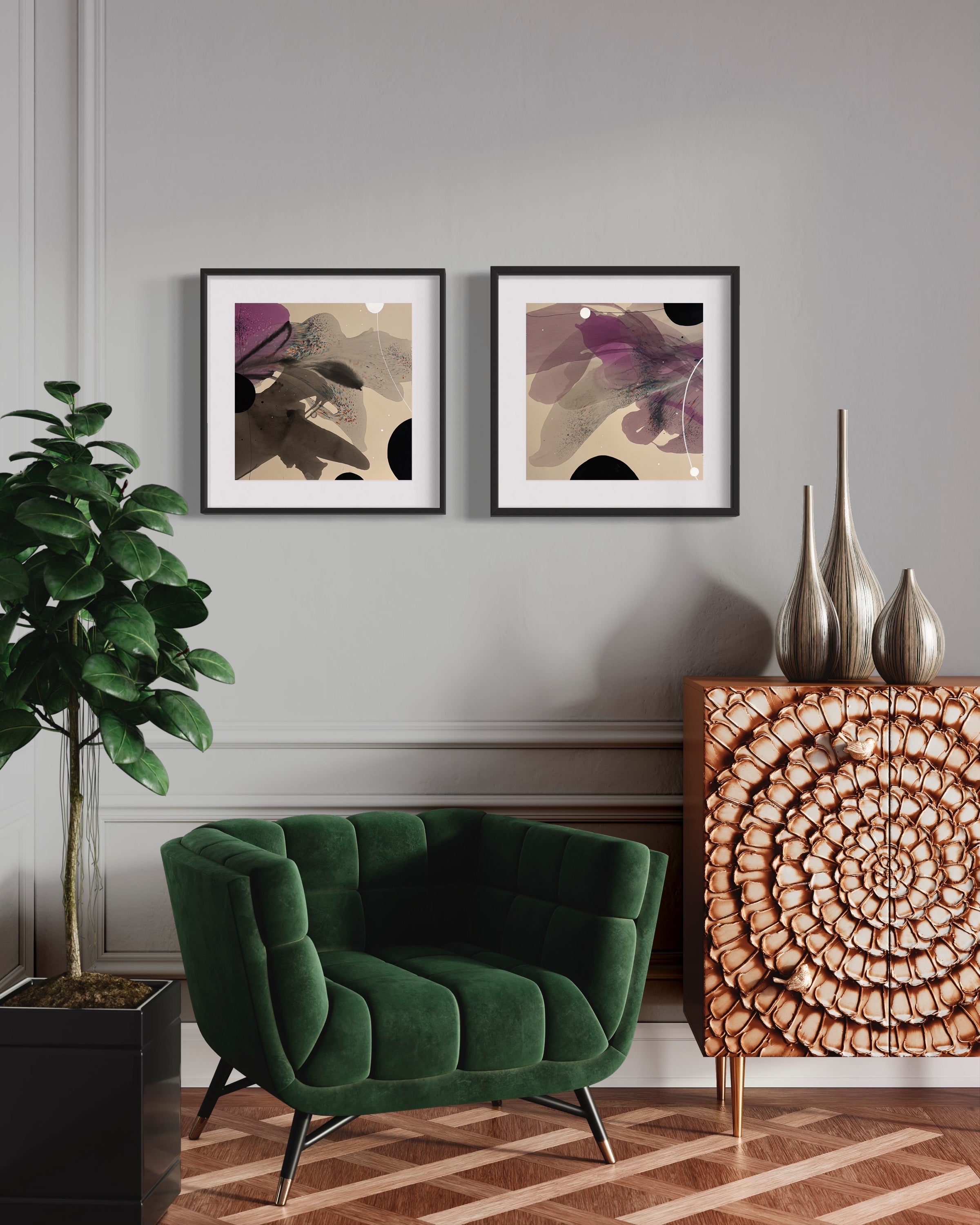 Modern Fine Art for Home Decor Might dare to touch 16x16" by Marta Spendowska