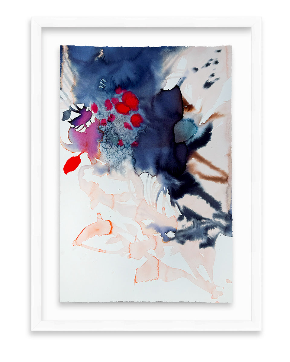 Modern Fine Art for Home Decor Botanical Watercolor Painting Bluet One | 12x18" Art by Marta Spendowska