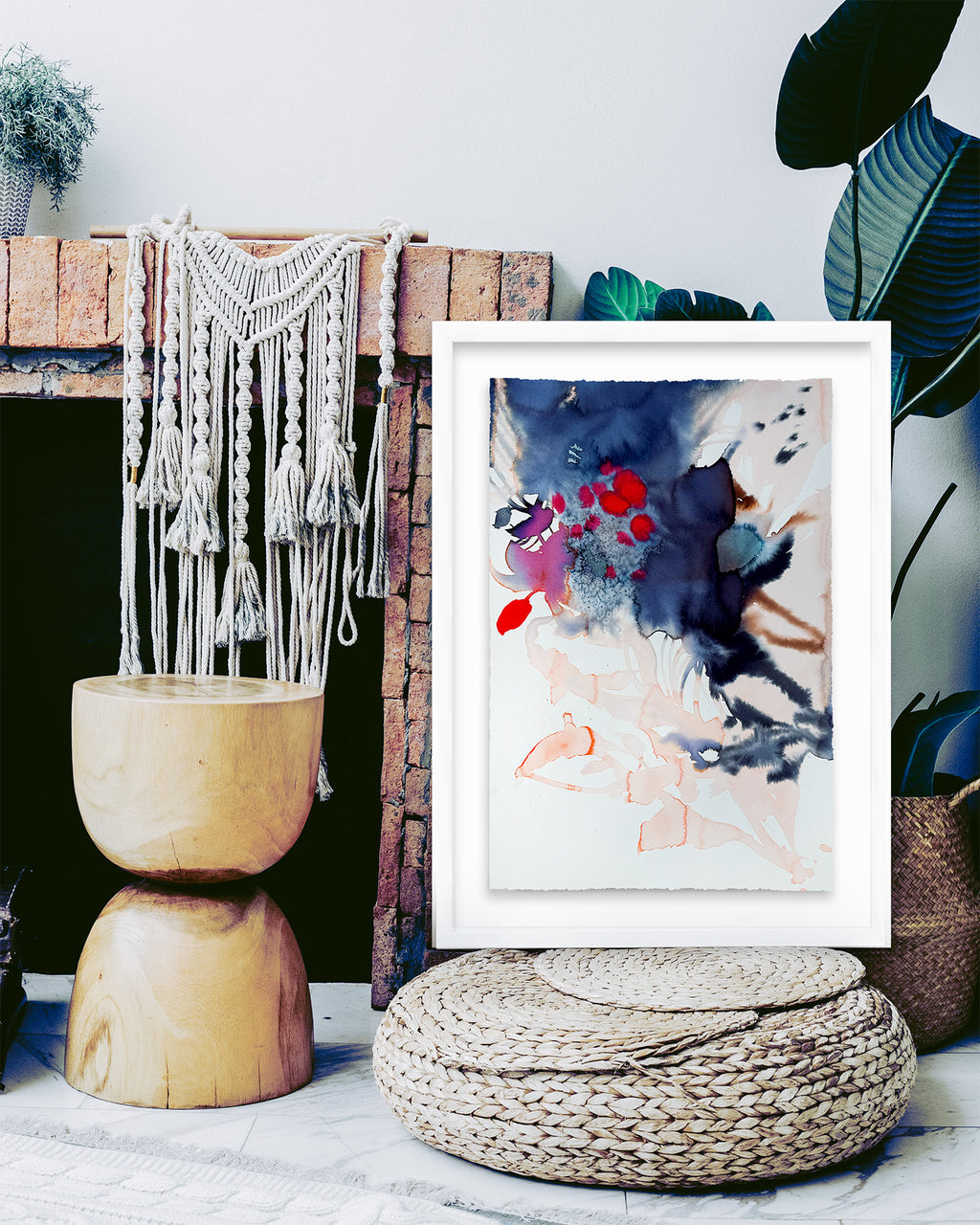 Modern Fine Art for Home Decor Botanical Watercolor Painting Bluet One | 12x18" Art by Marta Spendowska