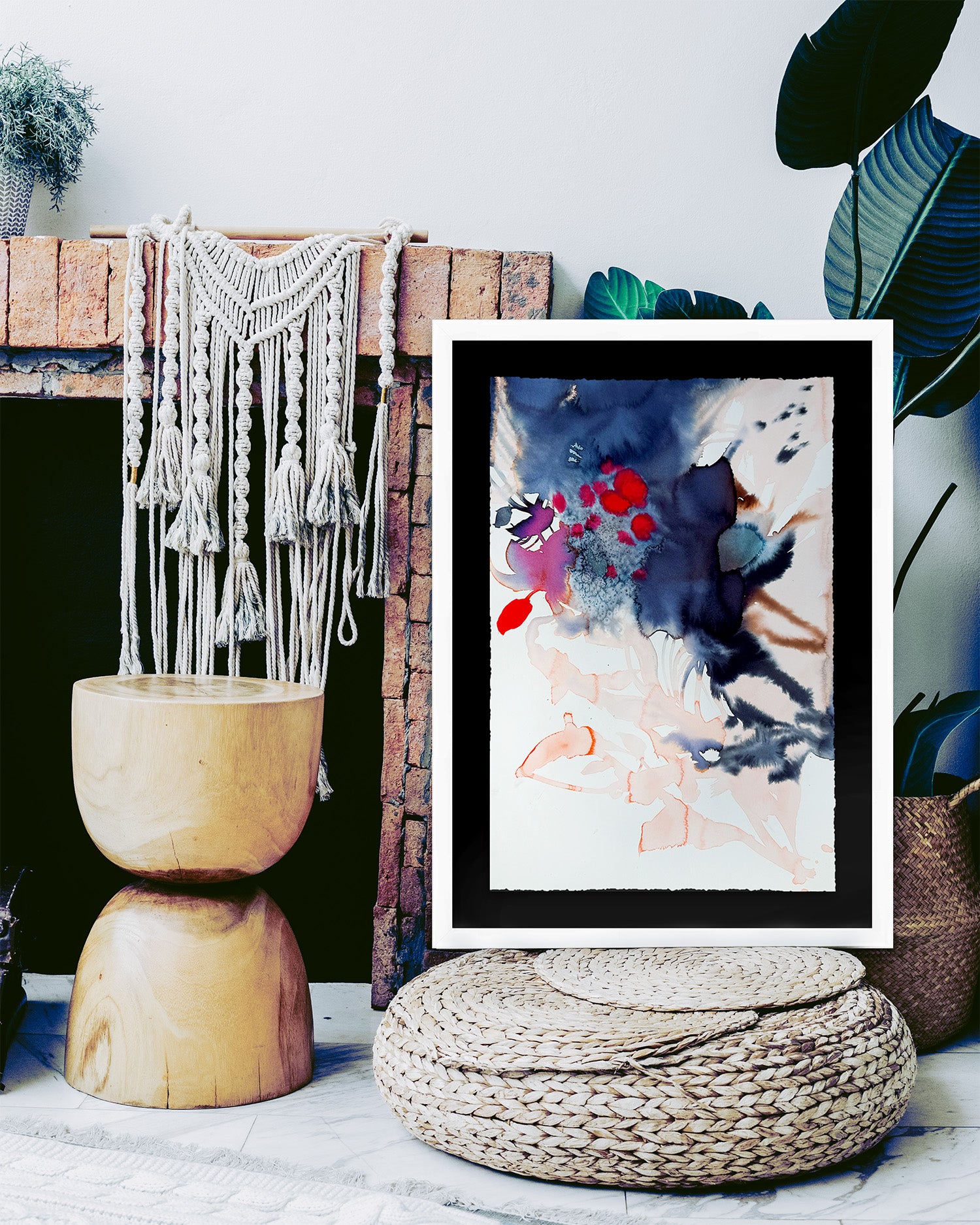 Modern Fine Art for Home Decor Botanical Watercolor Painting Bluet One | 12x18" Art by Marta Spendowska