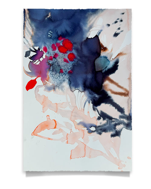 Modern Fine Art for Home Decor Botanical Watercolor Painting Bluet One | 12x18" Art by Marta Spendowska