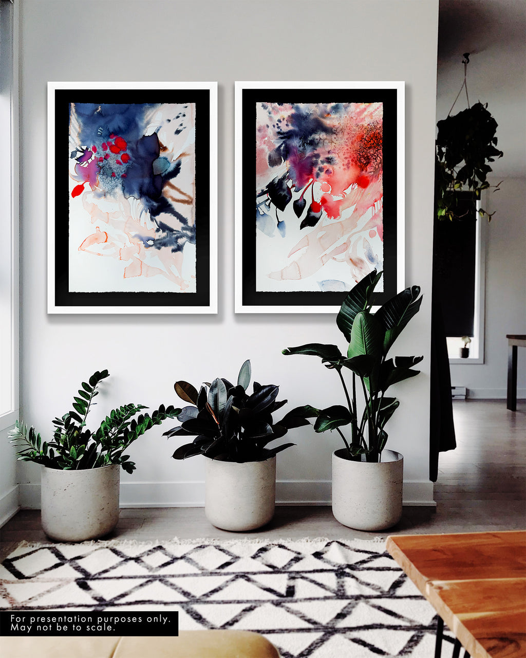 Modern Fine Art for Home Decor Botanical Watercolor Painting Bluet Two | 12x18" Art by Marta Spendowska