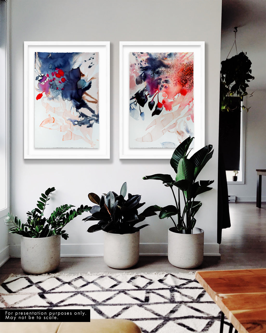 Modern Fine Art for Home Decor Botanical Watercolor Painting Bluet Two | 12x18" Art by Marta Spendowska