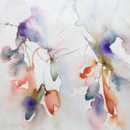 Modern Fine Art for Home Decor Botanical Watercolor Painting Dulcet 30x22" by Marta Spendowska