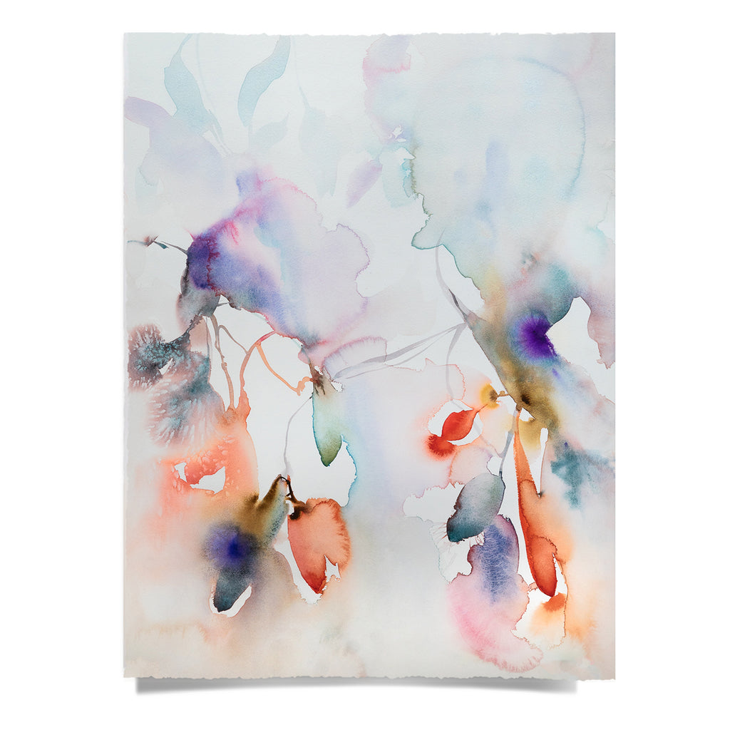 Modern Fine Art for Home Decor Botanical Watercolor Painting Dulcet 30x22" by Marta Spendowska