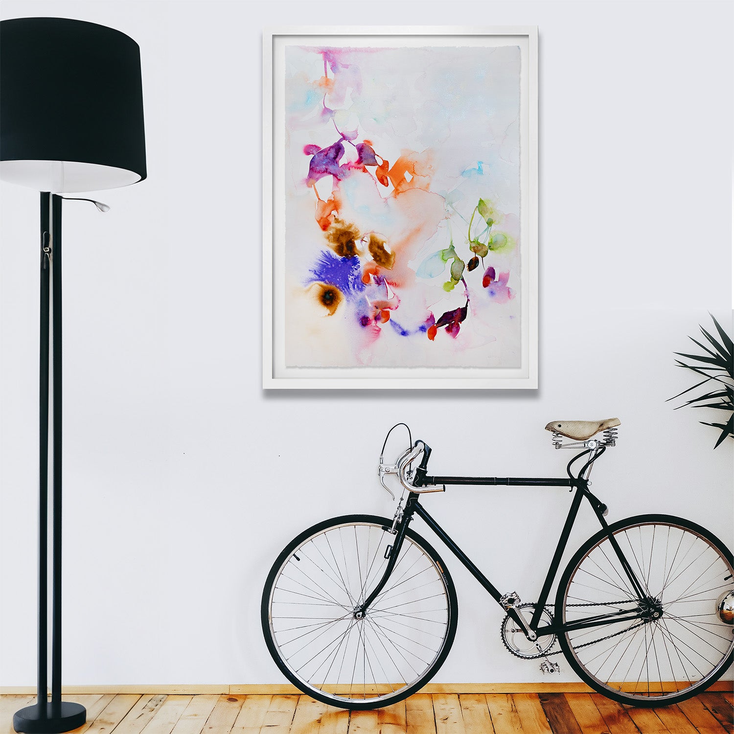 Modern Fine Art for Home Decor Botanical Watercolor Painting Gotra 30x22" by Marta Spendowska