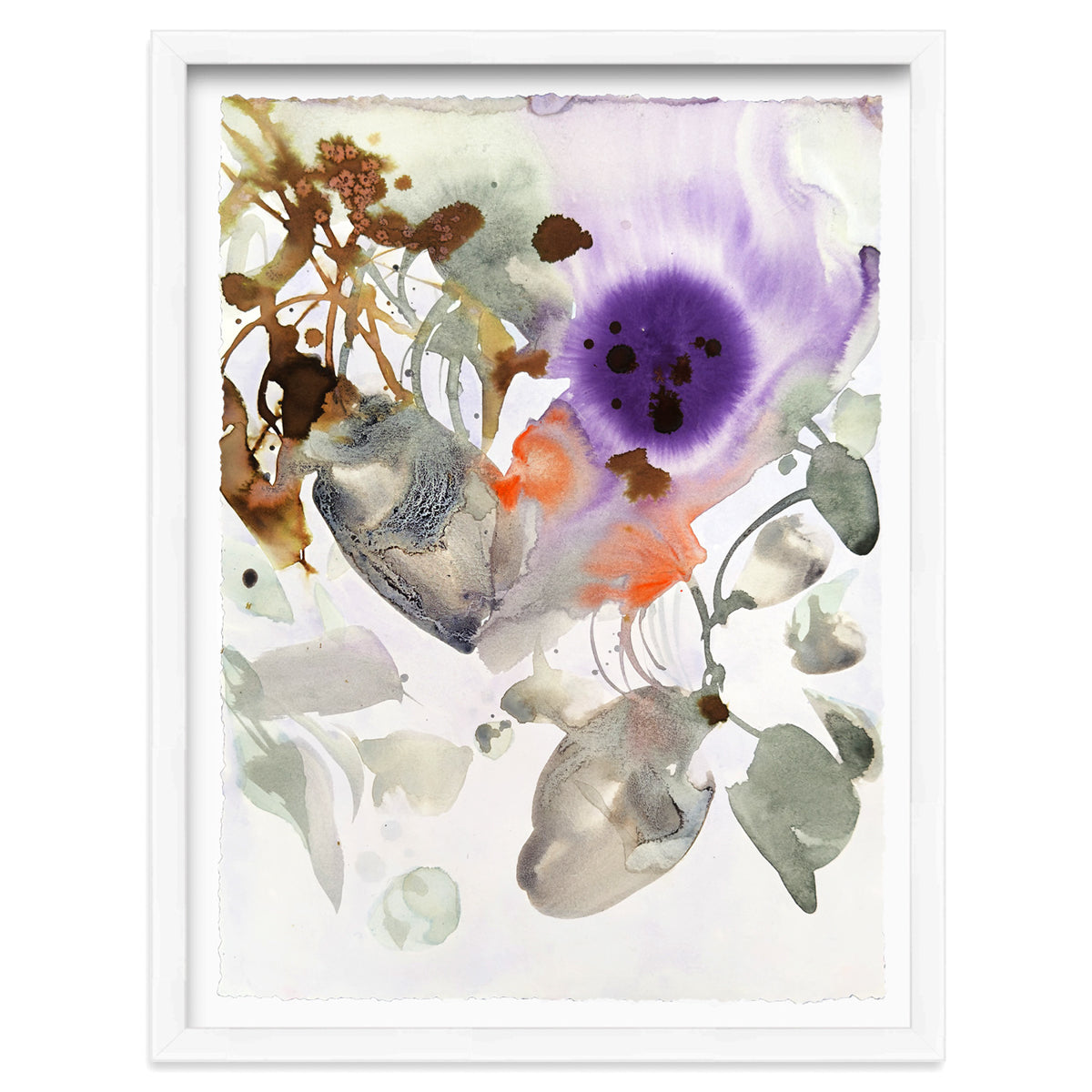 Modern Fine Art for Home Decor Botanical Watercolor Painting Persa 9x12" by Marta Spendowska