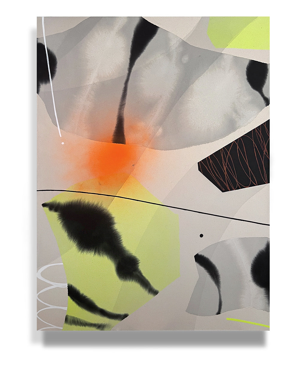 Modern Fine Art for Home Decor Painting | Attempt to Rise | 48x36 Canvas by Marta Spendowska