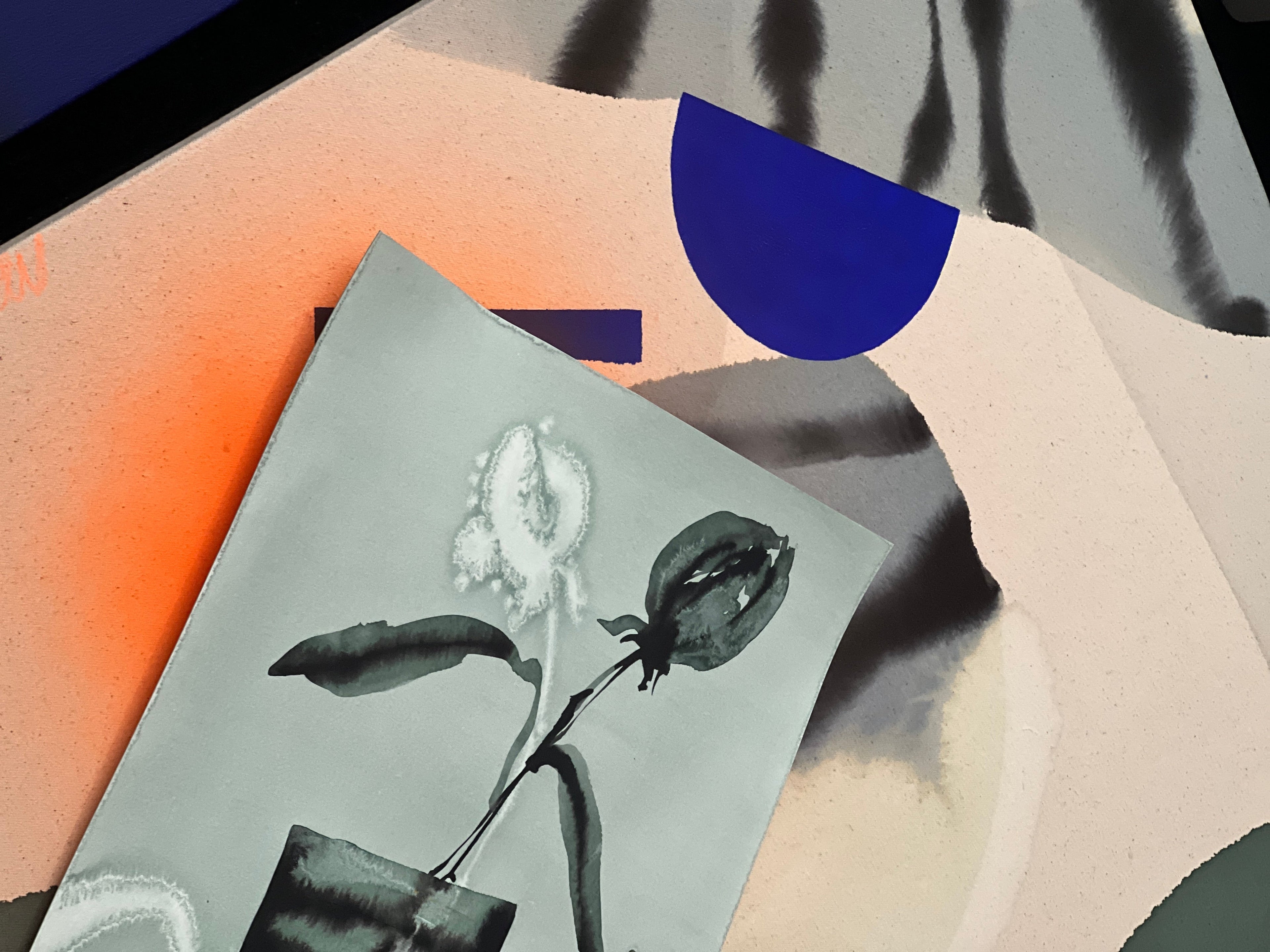 Modern Fine Art for Home Decor Painting | Facing skies and seas | 41x31 Canvas by Marta Spendowska