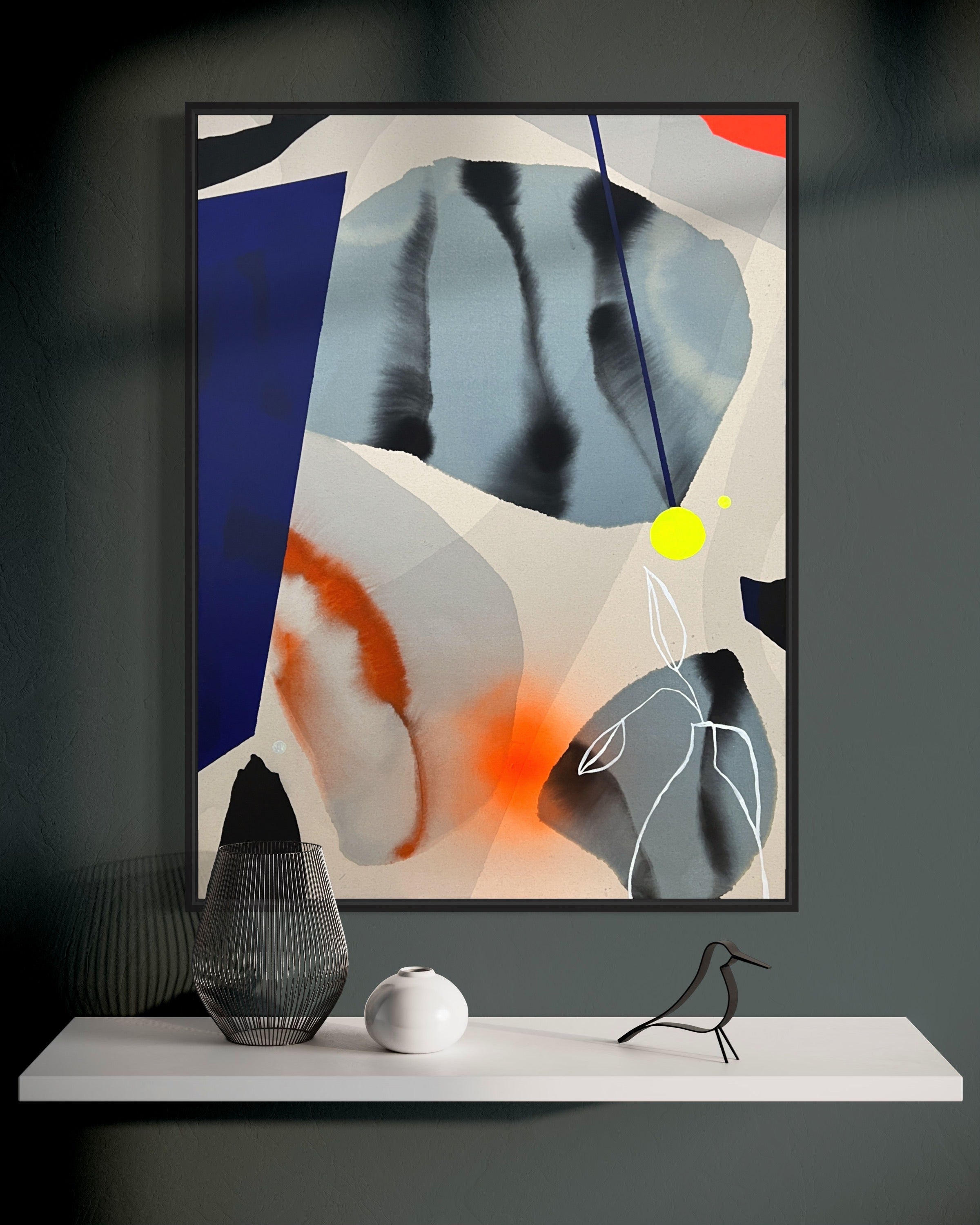 Modern Fine Art for Home Decor Painting | Facing skies and seas | 41x31 Canvas by Marta Spendowska