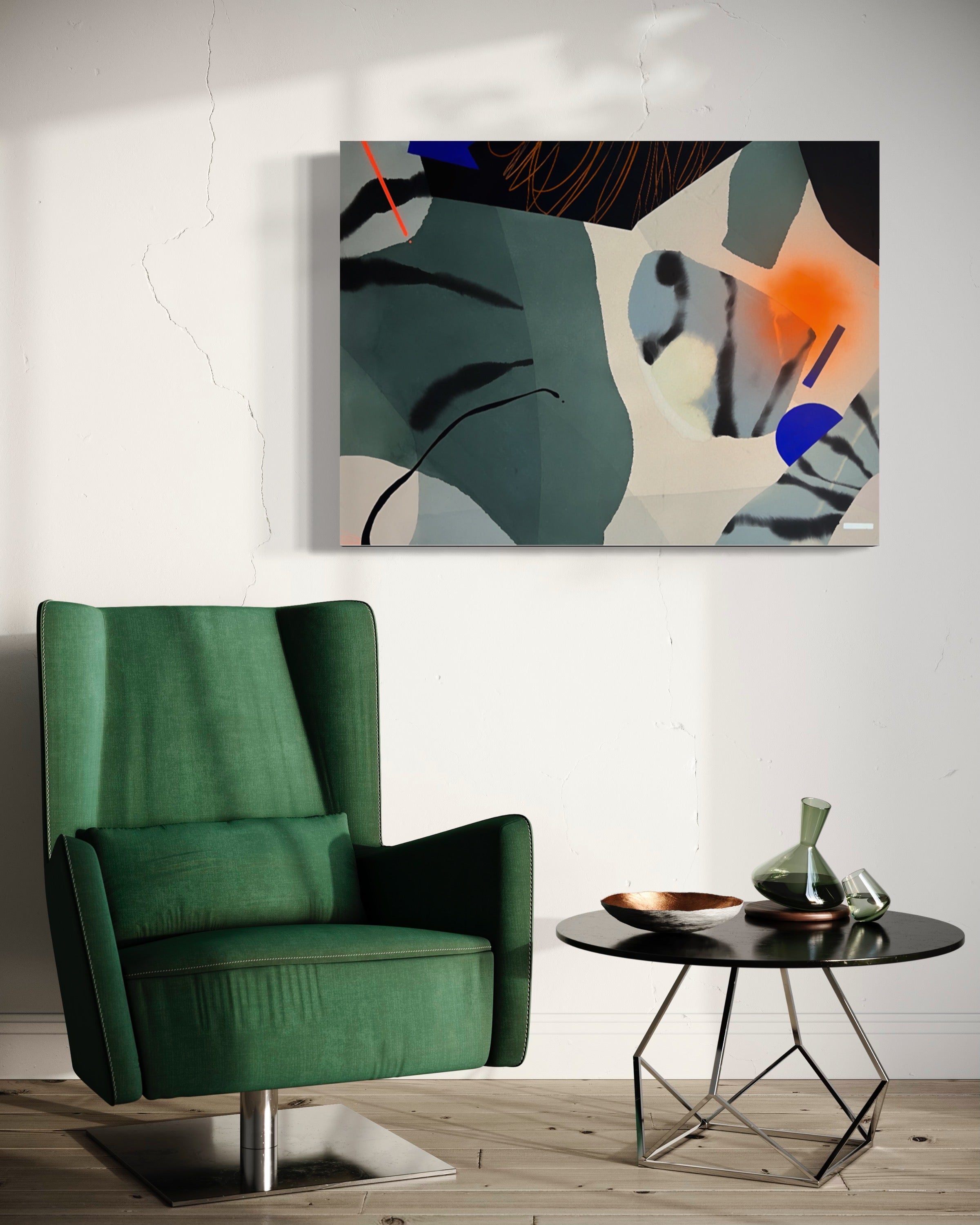 Modern Fine Art for Home Decor Painting | Immortal Sun | 48x36 Canvas by Marta Spendowska