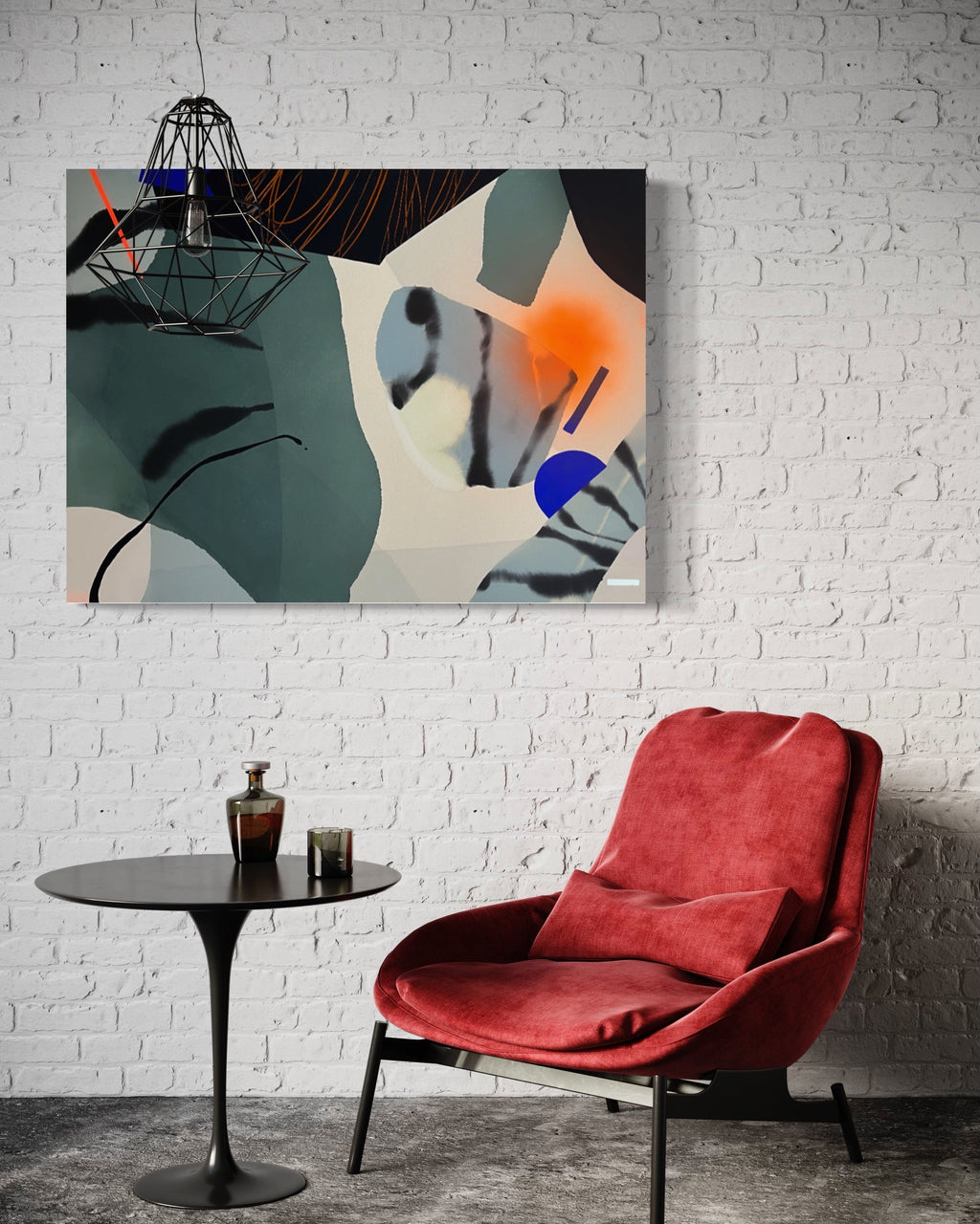 Modern Fine Art for Home Decor Painting | Immortal Sun | 48x36 Canvas by Marta Spendowska