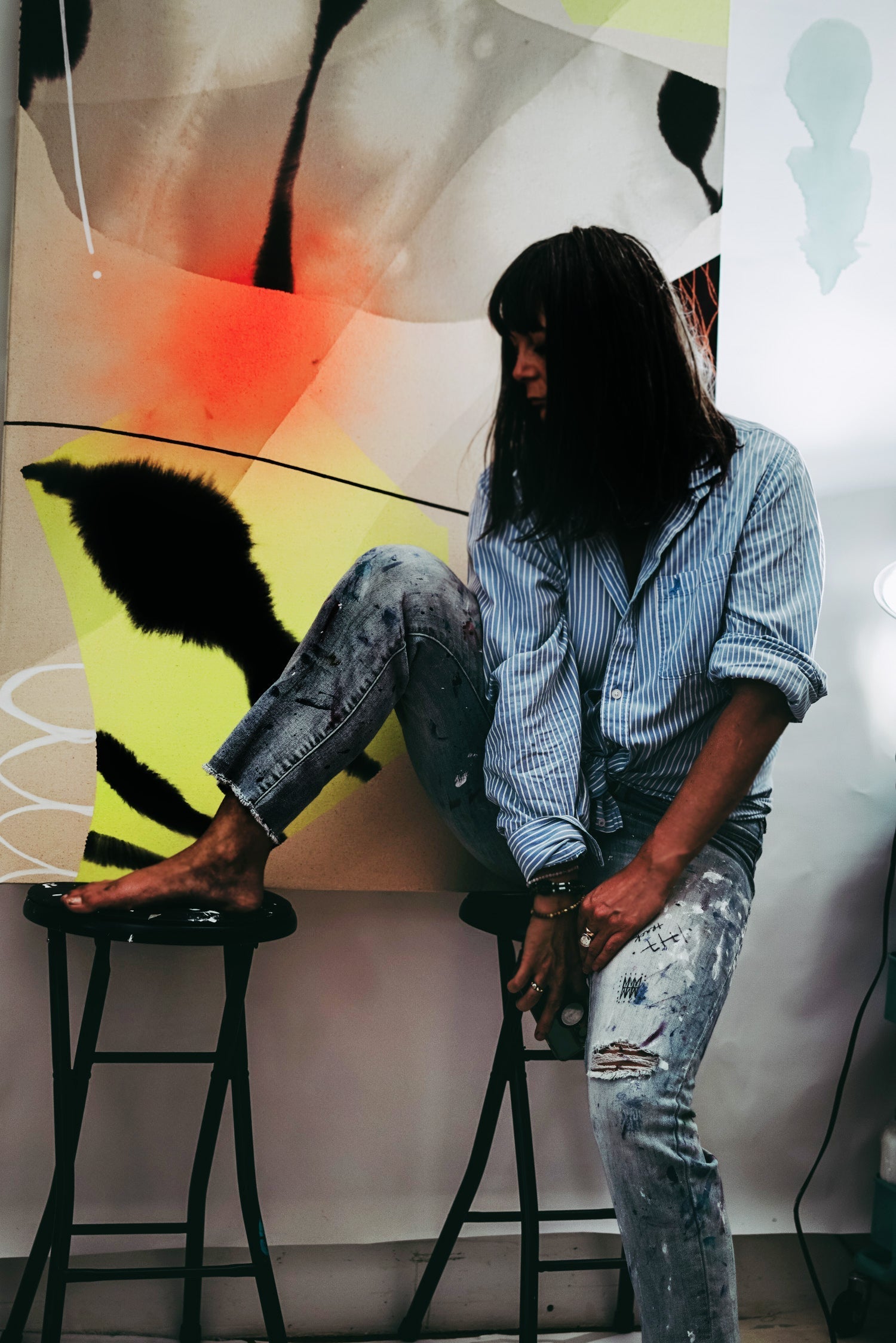 Modern Fine Art for Home Decor Painting | Immortal Sun | 48x36 Canvas by Marta Spendowska