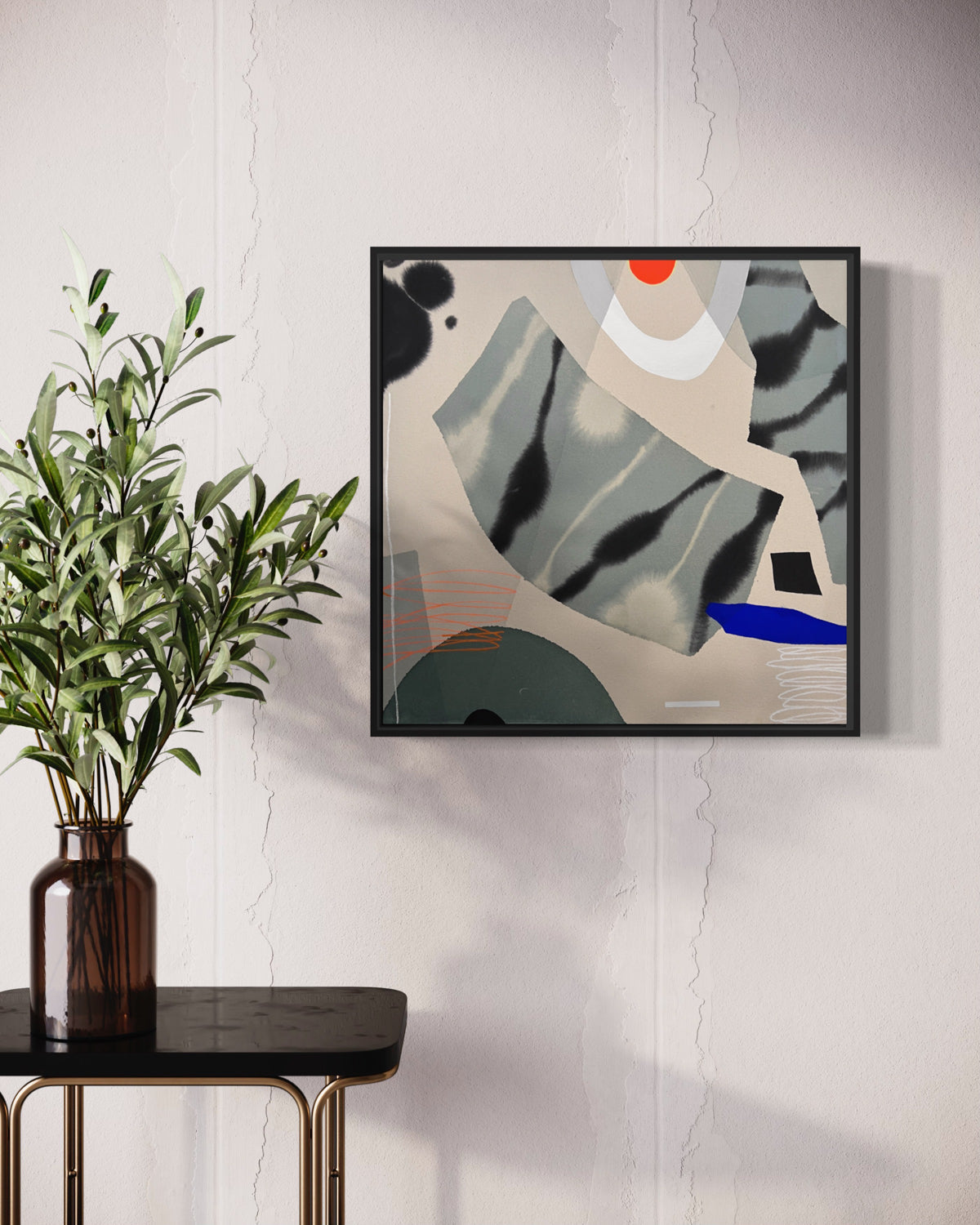 Modern Fine Art for Home Decor Painting | The Golden Heaven | 25x25 Canvas by Marta Spendowska