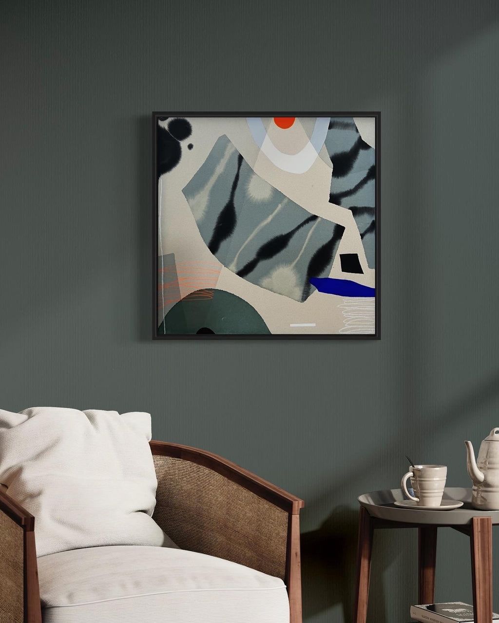 Modern Fine Art for Home Decor Painting | The Golden Heaven | 25x25 Canvas by Marta Spendowska