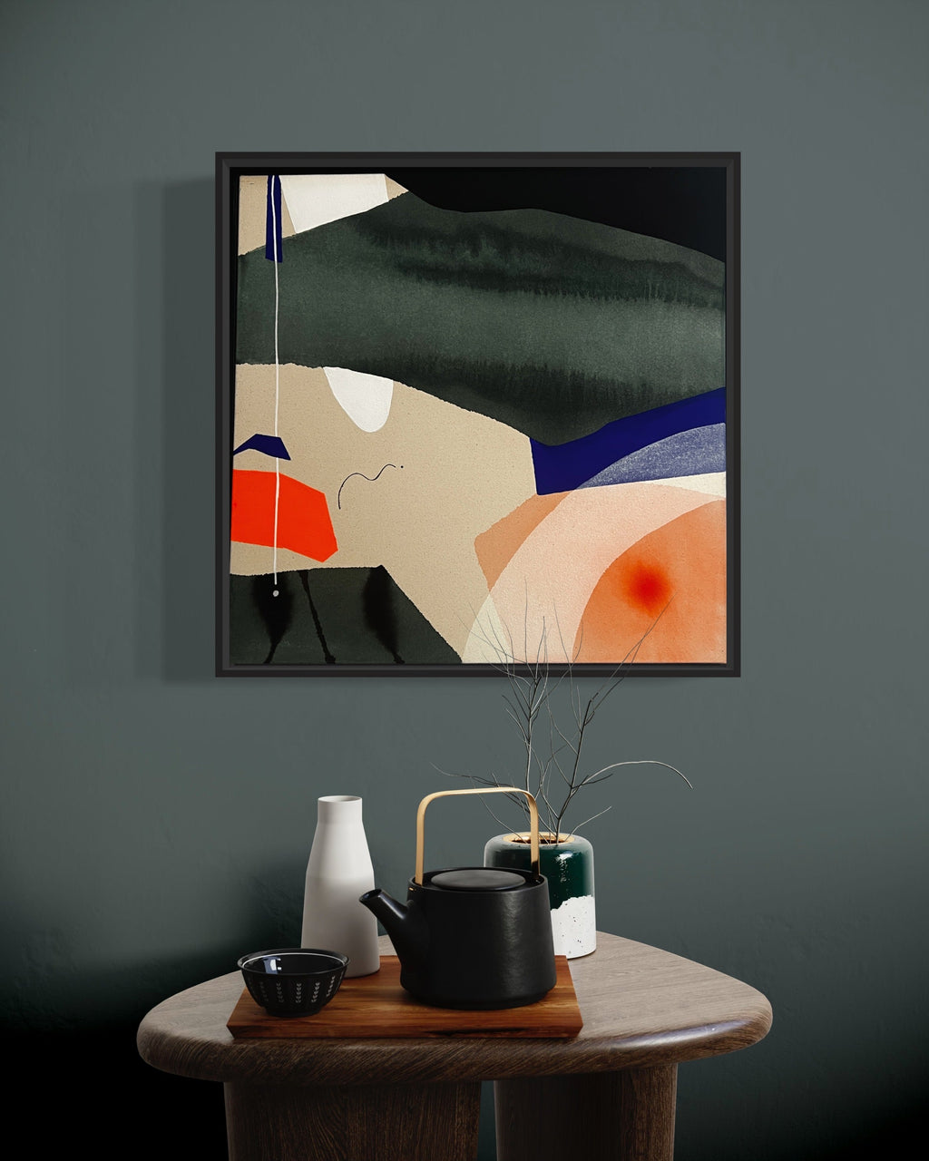 Modern Fine Art for Home Decor Painting | Within the inner moss | 25x25 Canvas by Marta Spendowska