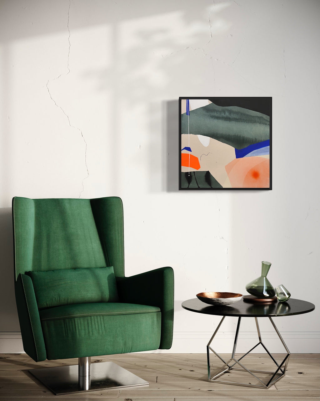 Modern Fine Art for Home Decor Painting | Within the inner moss | 25x25 Canvas by Marta Spendowska