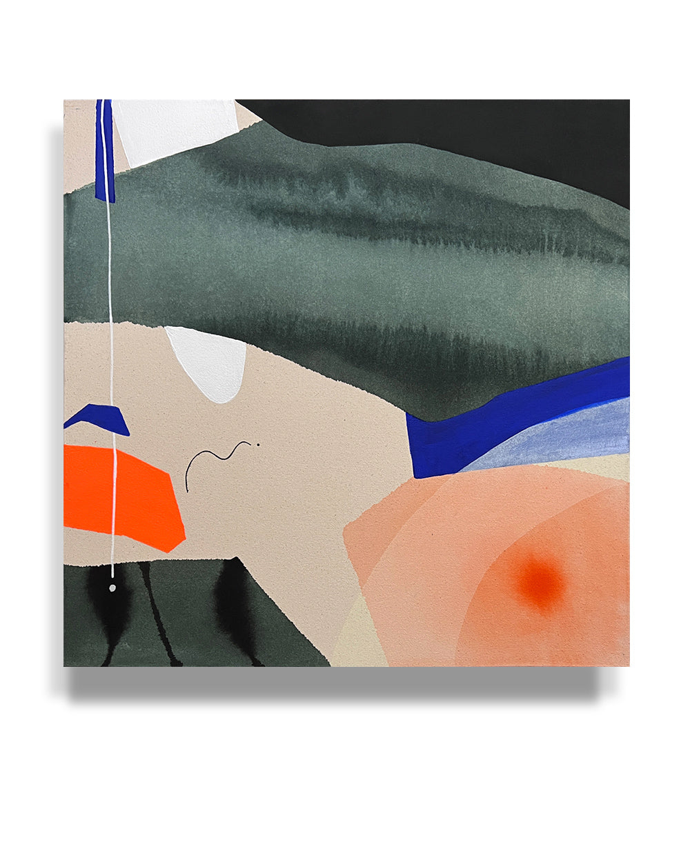 Modern Fine Art for Home Decor Painting | Within the inner moss | 25x25 Canvas by Marta Spendowska