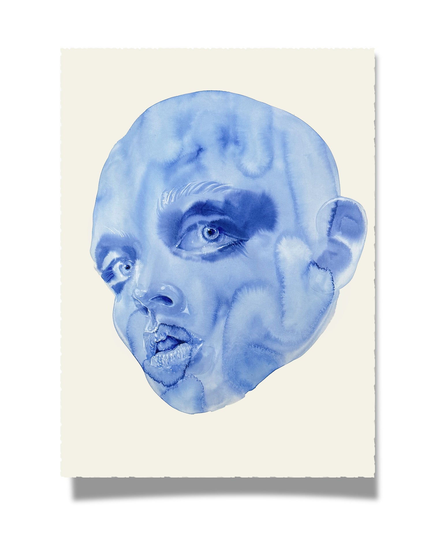 Watercolor Portrait Painting Ōrakle 1, 30x22"