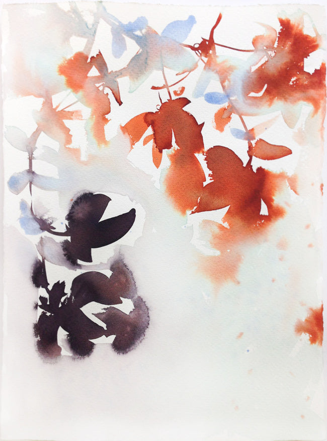 original-painting-watercolor-abstract-botanical-landscape-marta-spendowska-verymarta-Painting, watercolor | Flora 30 | 15x11" Paper